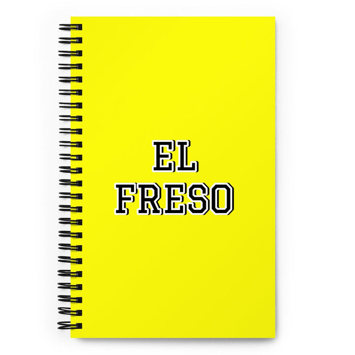 El Freso The Snob | Yellow Spiral Notebook, 140 Dotted Sheets | Funny Gift Idea Home Office Work | Mexican Spanish Pride Gift Mexicada