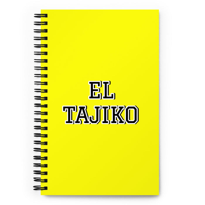 El Tajiko The Tajik | Yellow Spiral Notebook, 140 Dotted Sheets | Funny Gift Idea Home Office Work | Mexican Spanish Pride Gift Mexicada