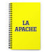 La Apache The Apache | Yellow Spiral Notebook, 140 Dotted Sheets | Funny Gift Idea Home Office Work | Mexican Spanish Pride Gift Mexicada