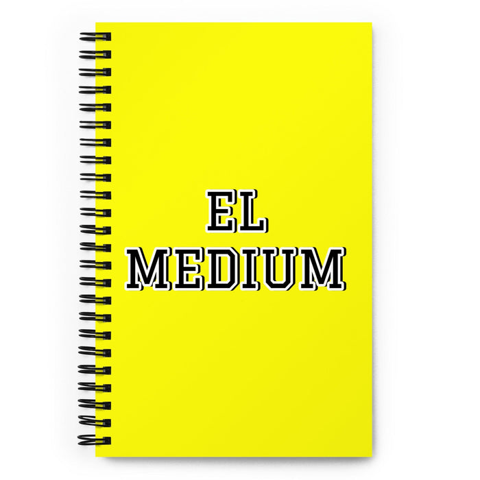 El Medium The Medium | Yellow Spiral Notebook, 140 Dotted Sheets | Funny Gift Idea Home Office Work | Mexican Spanish Pride Gift Mexicada