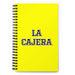 La Cajera The Cashier | Yellow Spiral Notebook, 140 Dotted Sheets | Funny Gift Idea Home Office Work | Mexican Spanish Pride Gift Mexicada