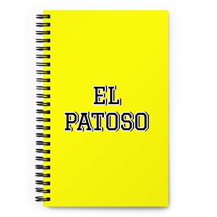 El Patoso The Clumsy One | Yellow Spiral Notebook, 140 Dotted Sheets | Funny Gift Idea Home Office Work | Mexican Spanish Pride Gift Mexicada