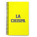 La Chispa The Spark | Yellow Spiral Notebook, 140 Dotted Sheets | Funny Gift Idea Home Office Work | Mexican Spanish Pride Gift Mexicada