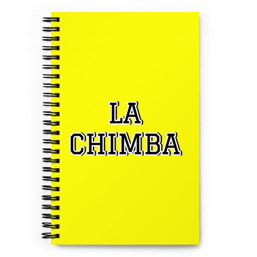 La Chimba The Cool One | Yellow Spiral Notebook, 140 Dotted Sheets | Funny Gift Idea Home Office Work | Mexican Spanish Pride Gift Mexicada