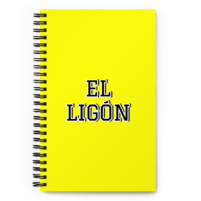 El Ligón The Flirt | Yellow Spiral Notebook, 140 Dotted Sheets | Funny Gift Idea Home Office Work | Mexican Spanish Pride Gift Mexicada