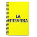 La Huevona The Lazy One | Yellow Spiral Notebook, 140 Dotted Sheets | Funny Gift Idea Home Office Work | Mexican Spanish Pride Gift Mexicada