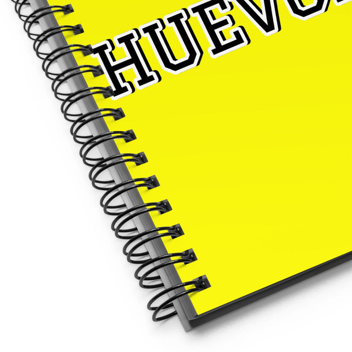 La Huevona The Lazy One | Yellow Spiral Notebook, 140 Dotted Sheets | Funny Gift Idea Home Office Work | Mexican Spanish Pride Gift Mexicada