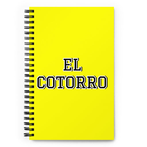 El Cotorro The Chatterbox | Yellow Spiral Notebook, 140 Dotted Sheets | Funny Gift Idea Home Office Work | Mexican Spanish Pride Gift Mexicada