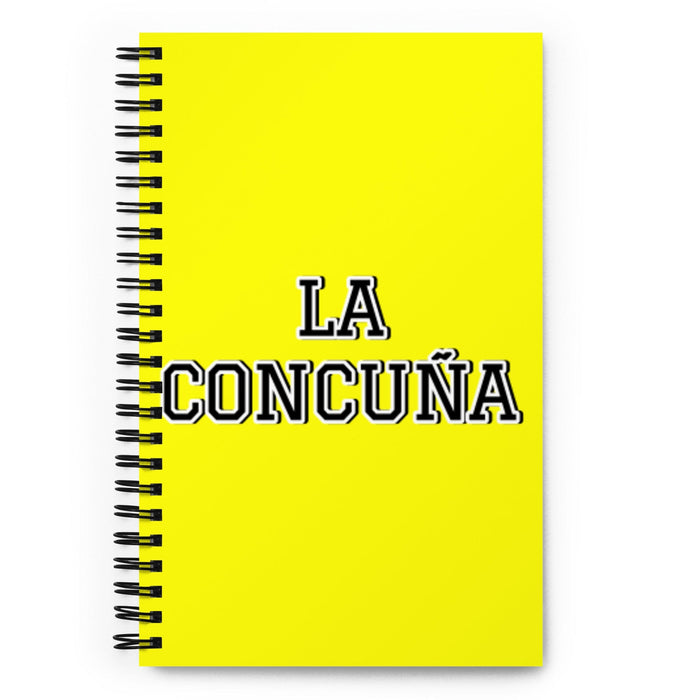 La Concuña The Sister-In-Law'S Sister / The Brother-In-Law'S Brother | Yellow Spiral Notebook, 140 Dotted Sheets | Funny Gift Idea Home Office Work | Mexican Spanish Pride Gift Mexicada