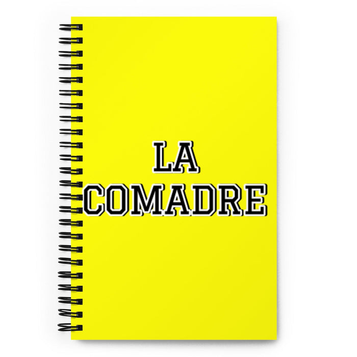 La Comadre The Co-Mother / The Co-Father (Relationship Between Godparents And Parents) | Yellow Spiral Notebook, 140 Dotted Sheets | Funny Gift Idea Home Office Work | Mexican Spanish Pride Bingo Mexicada