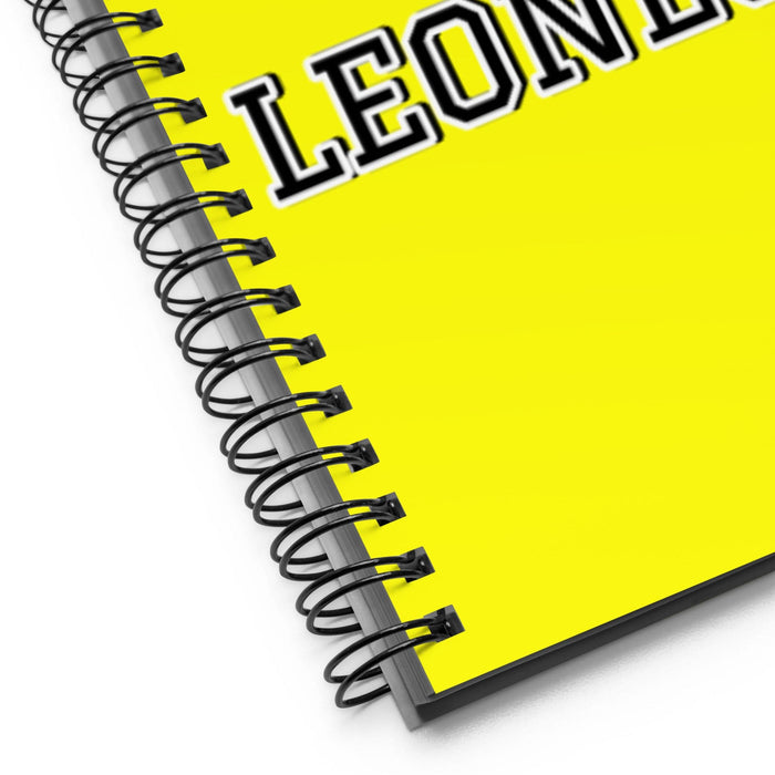 La Leonesa The León Resident | Yellow Spiral Notebook, 140 Dotted Sheets | Funny Gift Idea Home Office Work | Mexican Spanish Pride Gift Mexicada