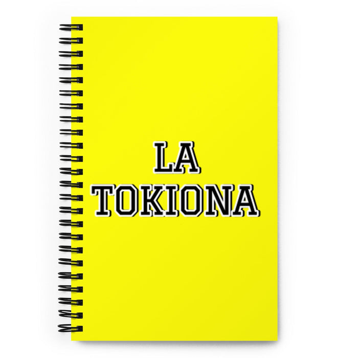 La Tokiona The Tokyoite | Yellow Spiral Notebook, 140 Dotted Sheets | Funny Gift Idea Home Office Work | Mexican Spanish Pride Gift Mexicada