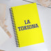 La Tokiona The Tokyoite | Yellow Spiral Notebook, 140 Dotted Sheets | Funny Gift Idea Home Office Work | Mexican Spanish Pride Gift Mexicada