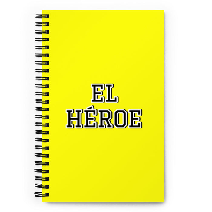 El Héroe The Hero | Yellow Spiral Notebook, 140 Dotted Sheets | Funny Gift Idea Home Office Work | Mexican Spanish Pride Gift Mexicada