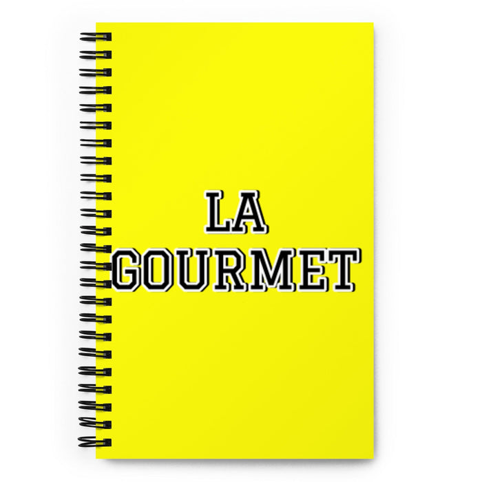 La Gourmet The Gourmet | Yellow Spiral Notebook, 140 Dotted Sheets | Funny Gift Idea Home Office Work | Mexican Spanish Pride Gift Mexicada