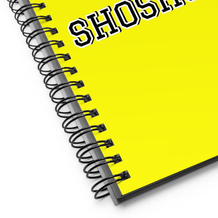 La Shoshone The Shoshone | Yellow Spiral Notebook, 140 Dotted Sheets | Funny Gift Idea Home Office Work | Mexican Spanish Pride Gift Mexicada