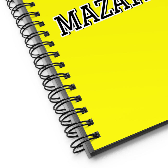 La Mazateca The Mazatec | Yellow Spiral Notebook, 140 Dotted Sheets | Funny Gift Idea Home Office Work | Mexican Spanish Pride Gift Mexicada