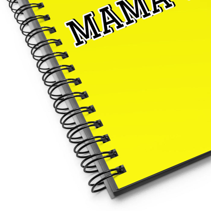 La Mamá Oso The Mama Bear / Papa Bear | Yellow Spiral Notebook, 140 Dotted Sheets | Funny Gift Idea Home Office Work | Mexican Spanish Pride Gift Mexicada