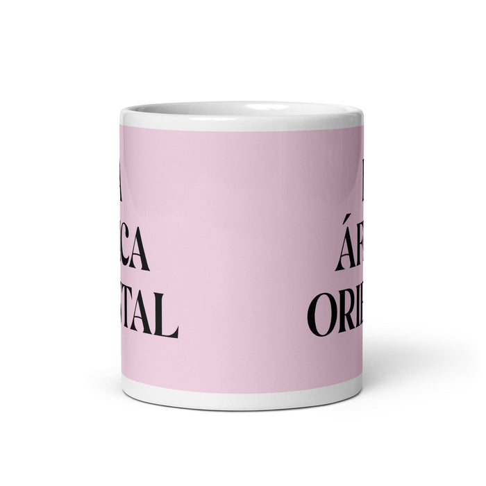 La África Oriental The East African Funny Home Office Work Coffee Mug Mexican Spanish Pride Gift White Glossy Cup Light Pink Card Mug Mexicada