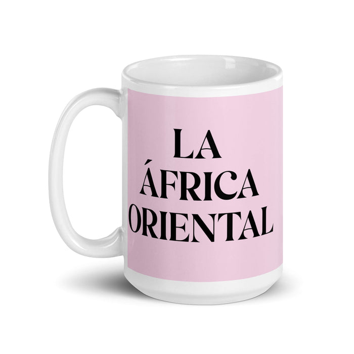 La África Oriental The East African Funny Home Office Work Coffee Mug Mexican Spanish Pride Gift White Glossy Cup Light Pink Card Mug Mexicada