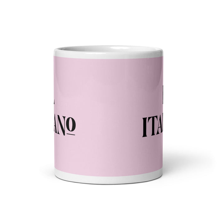 El Italiano The Italian Funny Home Office Work Coffee Mug Mexican Spanish Pride Gift White Glossy Cup Light Pink Card Mug Mexicada