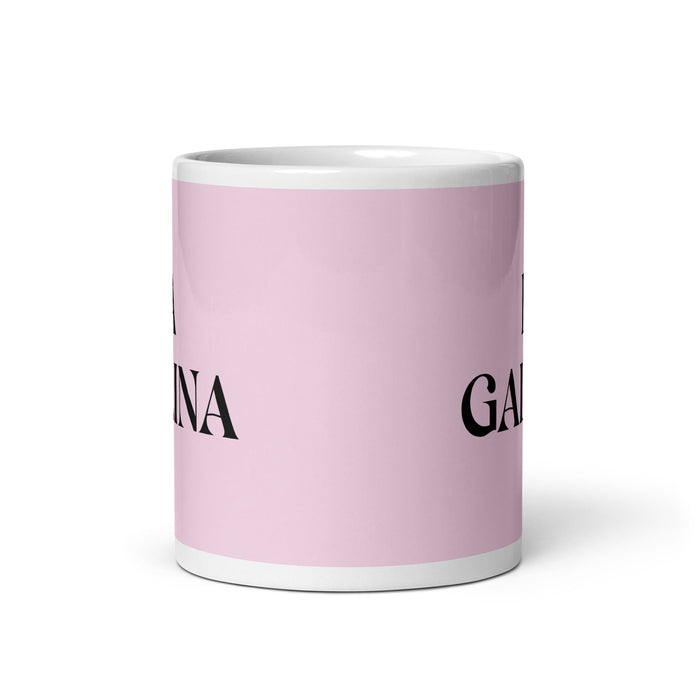 La Gallina The Rooster Funny Home Office Work Coffee Mug Mexican Spanish Pride Gift White Glossy Cup Light Pink Card Mug Mexicada