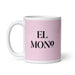 El Mono The Monkey Funny Home Office Work Coffee Mug Mexican Spanish Pride Gift White Glossy Cup Light Pink Card Mug Mexicada