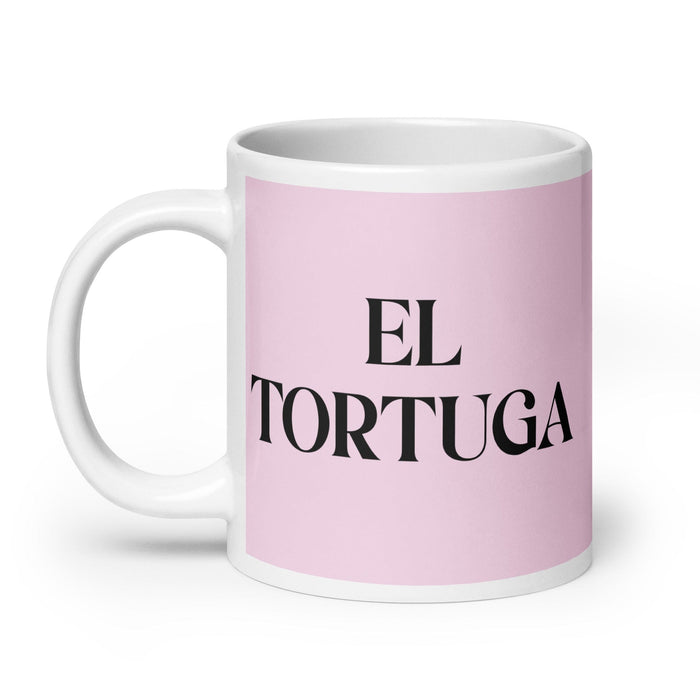 El Tortuga The Turtle Funny Home Office Work Coffee Mug Mexican Spanish Pride Gift White Glossy Cup Light Pink Card Mug Mexicada