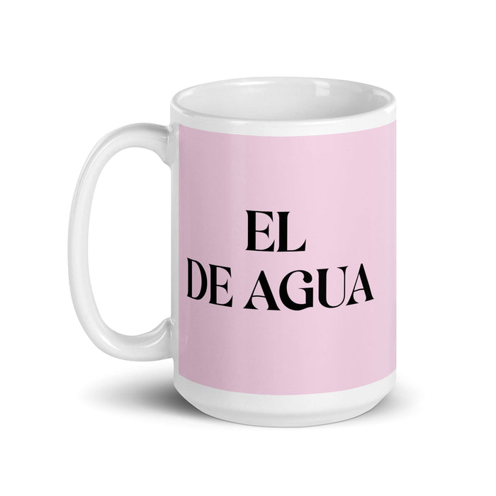 El De Agua The Water Sign Funny Home Office Work Coffee Mug Mexican Spanish Pride Gift White Glossy Cup Light Pink Card Mug Mexicada