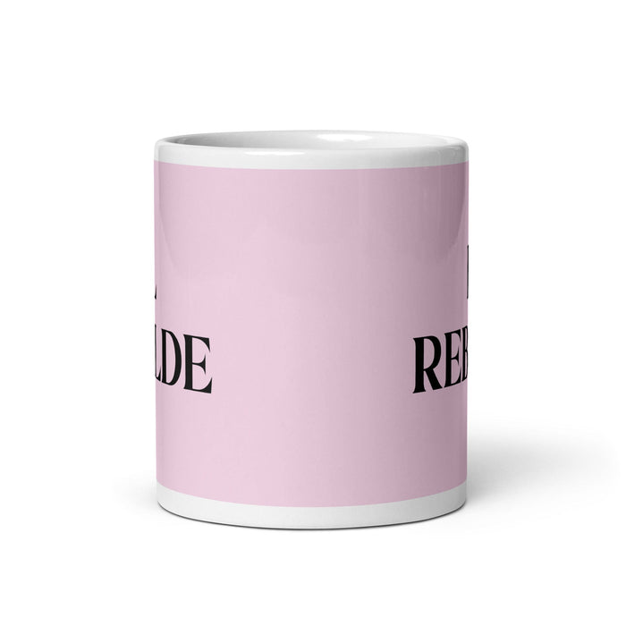 El Rebelde The Rebel Funny Home Office Work Coffee Mug Mexican Spanish Pride Gift White Glossy Cup Light Pink Card Mug Mexicada