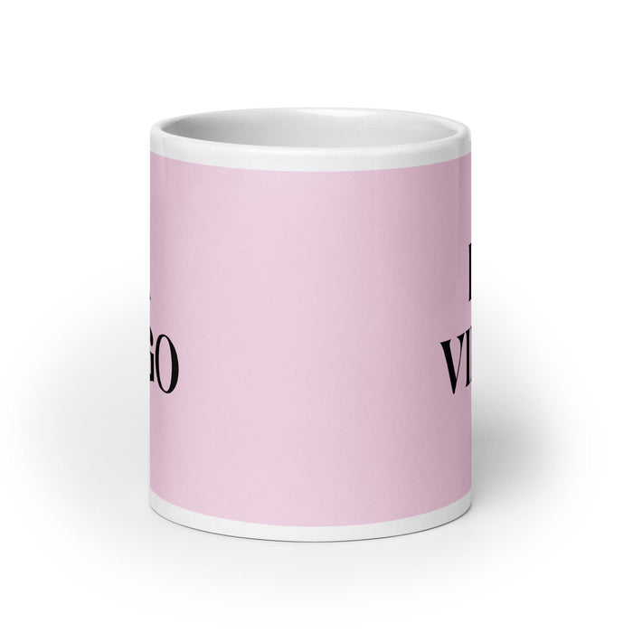 La Virgo The Virgo Funny Home Office Work Coffee Mug Mexican Spanish Pride Gift White Glossy Cup Light Pink Card Mug Mexicada