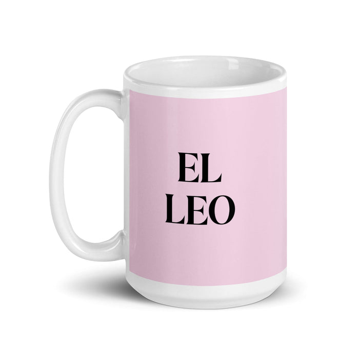 El Leo The Leo Funny Home Office Work Coffee Mug Mexican Spanish Pride Gift White Glossy Cup Light Pink Card Mug Mexicada