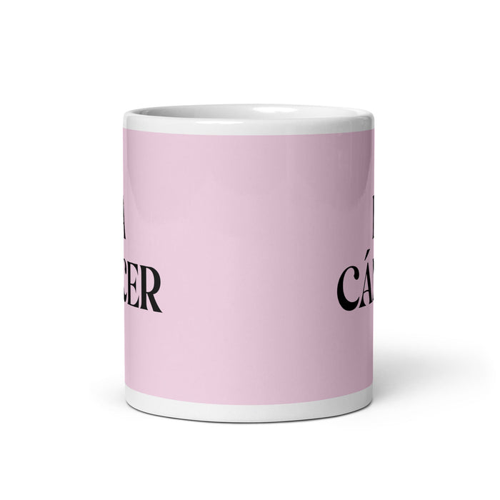 La Cáncer The Cancer Funny Home Office Work Coffee Mug Mexican Spanish Pride Gift White Glossy Cup Light Pink Card Mug Mexicada