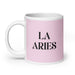 La Aries The Aries Funny Home Office Work Coffee Mug Mexican Spanish Pride Gift White Glossy Cup Light Pink Card Mug Mexicada