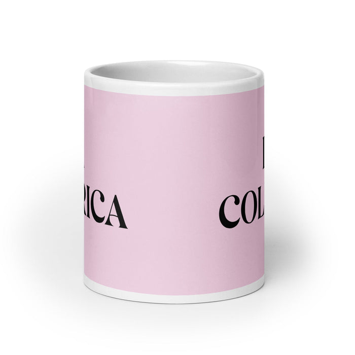 La Colérica The Choleric Funny Home Office Work Coffee Mug Mexican Spanish Pride Gift White Glossy Cup Light Pink Card Mug Mexicada