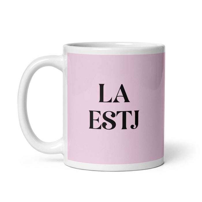 La ESTJ The Executive MBTI Personality Funny Home Office Work Coffee Mug Mexican Spanish Pride Gift White Glossy Cup Light Pink Card Mug Mexicada