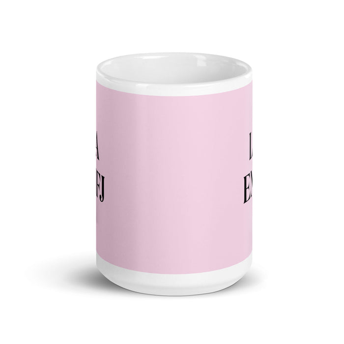 La ENFJ The Protagonist MBTI Personality Funny Home Office Work Coffee Mug Mexican Spanish Pride Gift White Glossy Cup Light Pink Card Mug Mexicada