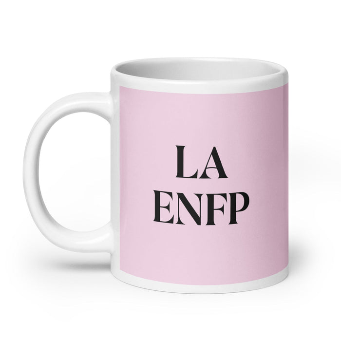 La ENFP The Campaigner MBTI Personality Funny Home Office Work Coffee Mug Mexican Spanish Pride Gift White Glossy Cup Light Pink Card Mug Mexicada