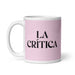 La Crítica The Critic Funny Home Office Work Coffee Mug Mexican Spanish Pride Gift White Glossy Cup Light Pink Card Mug Mexicada