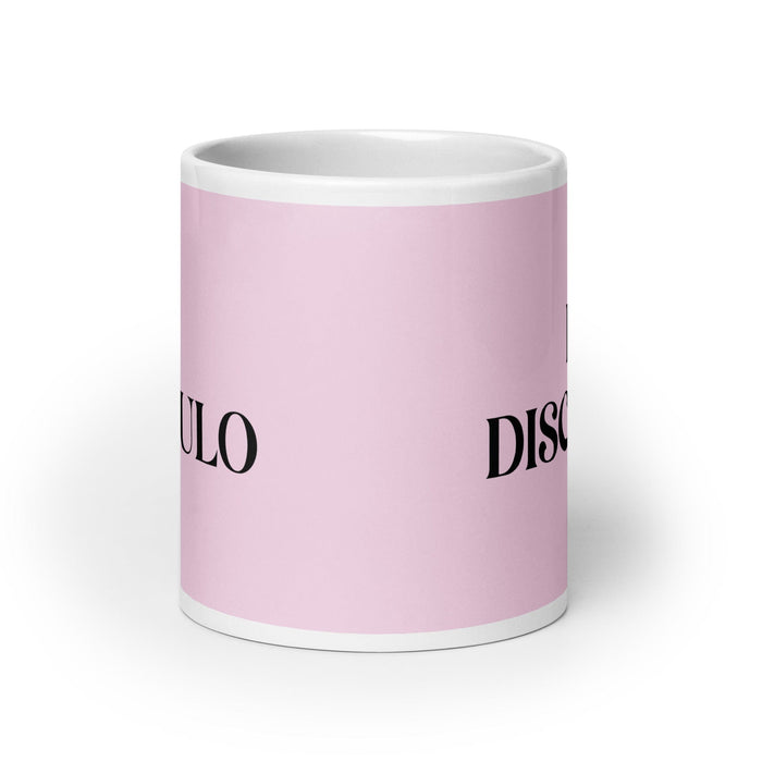 El Discípulo The Disciple Funny Home Office Work Coffee Mug Mexican Spanish Pride Gift White Glossy Cup Light Pink Card Mug Mexicada