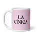 La Cínica The Cynic Funny Home Office Work Coffee Mug Mexican Spanish Pride Gift White Glossy Cup Light Pink Card Mug Mexicada