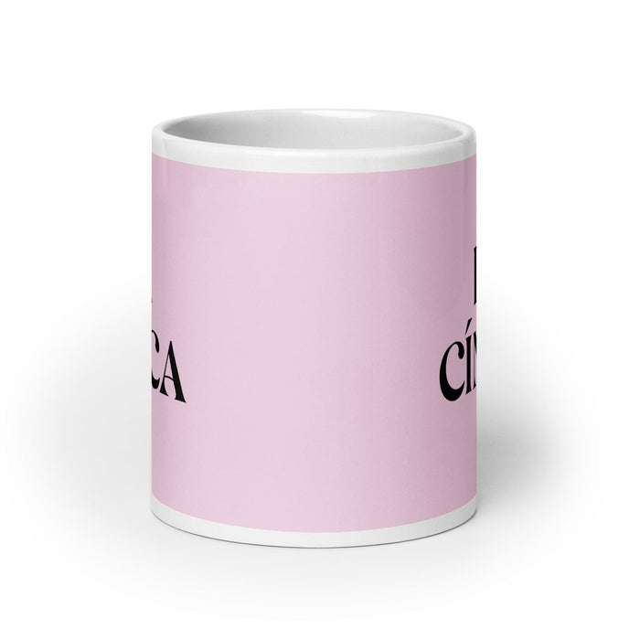 La Cínica The Cynic Funny Home Office Work Coffee Mug Mexican Spanish Pride Gift White Glossy Cup Light Pink Card Mug Mexicada