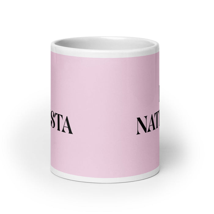 El Nativista The Native Believer Funny Home Office Work Coffee Mug Mexican Spanish Pride Gift White Glossy Cup Light Pink Card Mug Mexicada