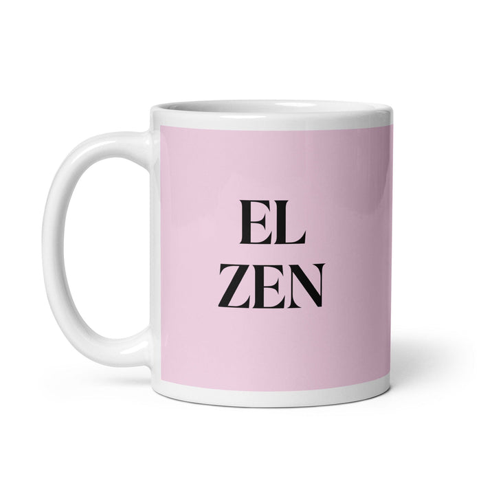 El Zen The Zen Practitioner Funny Home Office Work Coffee Mug Mexican Spanish Pride Gift White Glossy Cup Light Pink Card Mug Mexicada