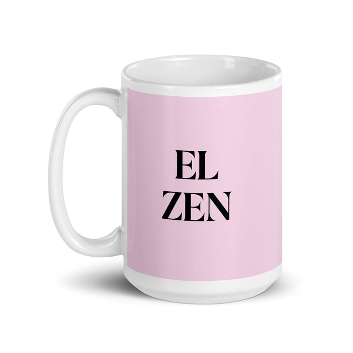 El Zen The Zen Practitioner Funny Home Office Work Coffee Mug Mexican Spanish Pride Gift White Glossy Cup Light Pink Card Mug Mexicada