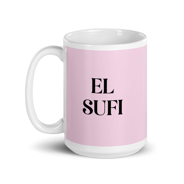 El Sufi The Sufi Funny Home Office Work Coffee Mug Mexican Spanish Pride Gift White Glossy Cup Light Pink Card Mug Mexicada