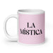 La Mística The Mystic Funny Home Office Work Coffee Mug Mexican Spanish Pride Gift White Glossy Cup Light Pink Card Mug Mexicada