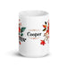 Cooper Exclusive Name Art Piece Home Office Work Coffee Mug Mexican Spanish Pride Gift Cup One-Of-A-Kind Calligraphy White Glossy Mug | C15 Mexicada