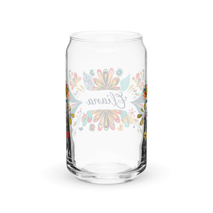 Eliana Exclusive Name Art Piece Can-Shaped Glass Home Office Work Mexican Spanish Pride Gift Cup One-Of-A-Kind Calligraphy Glass | E1 Mexicada