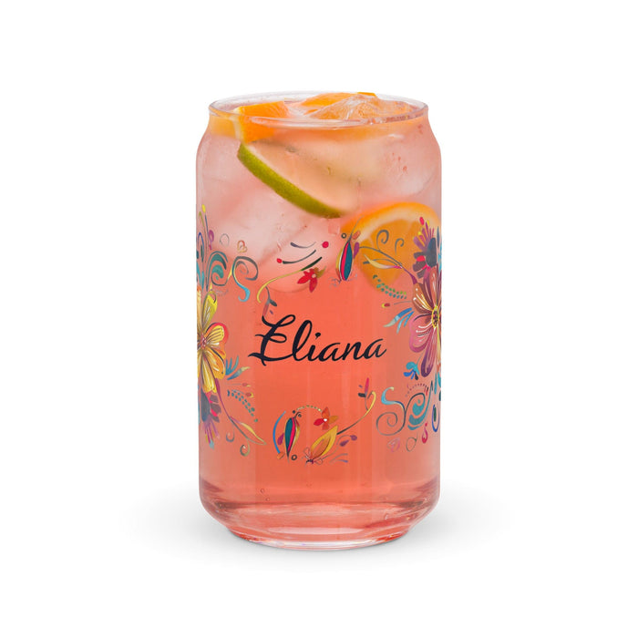 Eliana Exclusive Name Art Piece Can-Shaped Glass Home Office Work Mexican Spanish Pride Gift Cup One-Of-A-Kind Calligraphy Glass | E23 Mexicada